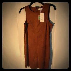 Cupcake and cashmere midi suede feel dress